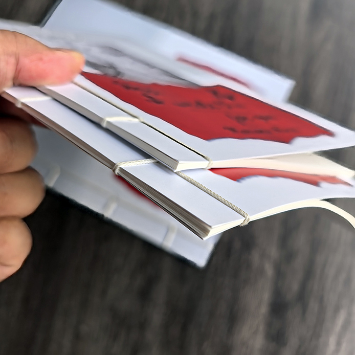 Chinesische traditionelle japanische Buchfabrik mit genähten Bindungen