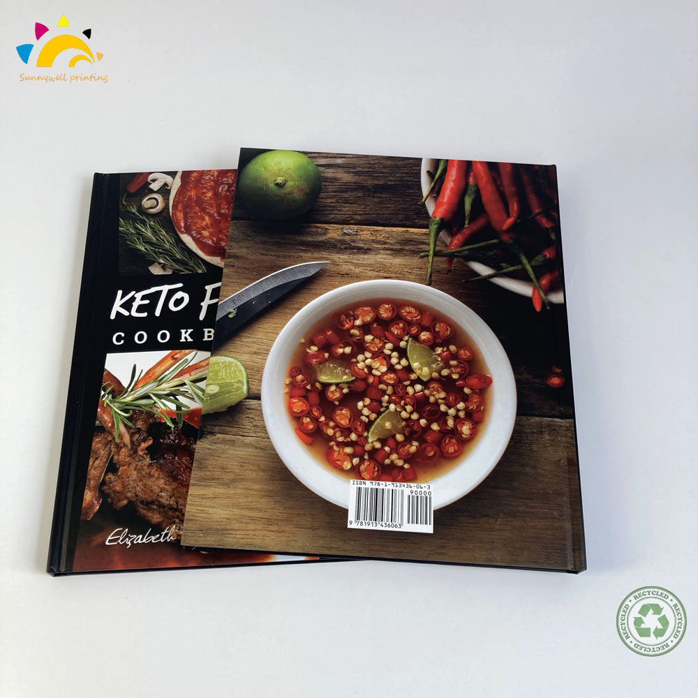 Hardcover -Rezeptbuch -Kochbuch -Buchdruck